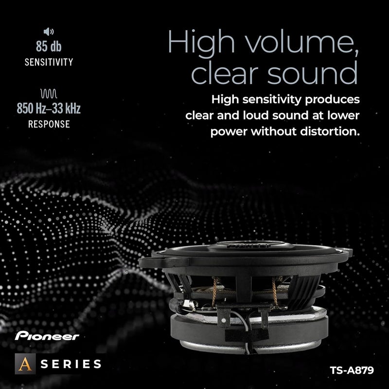 Pioneer مكبرات الصوت PIONEER TS-A879 A Series 3-1/2” 2-Way Coaxial (زوج) - 450 واط أقصى طاقة - Image 5